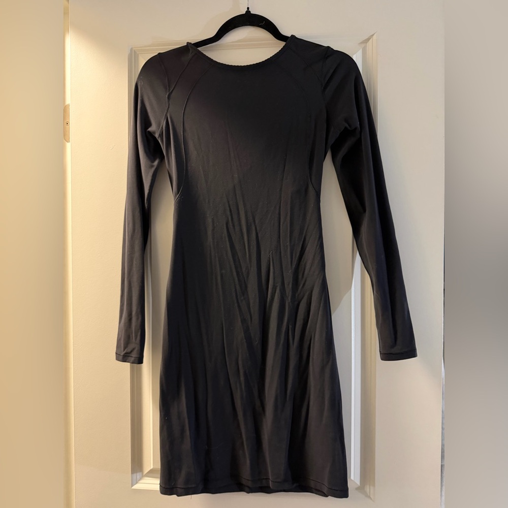 Lululemon Wrap-Front Open-Back Long Sleeve Dress